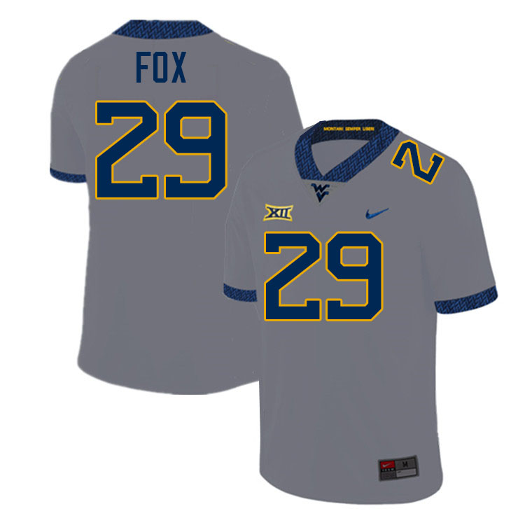 Preston Fox WVU Jersey,West Virginia Mountaineers #29 Preston Fox Jersey Youth College-Grey